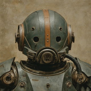 Frostgothic style, Midjourney V7: concept art character design of retropunk steam knight