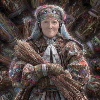 Nebulaflow style, Midjourney V7: traditional folk art