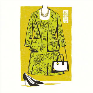 Ridgecut Chromolithics style, Midjourney V7: haute-couture fashion outfit