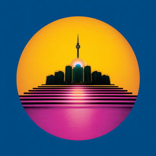 Astralshore Chromapose style, Midjourney V7: bold minimalist logo design for Istanbul city municipal services