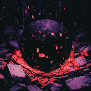 Blackthorn Neon Blazon style, Midjourney V7: abstract 3D render