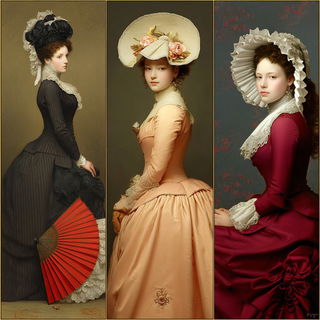 Medalgrain style, Midjourney V7: haute-couture fashion outfit