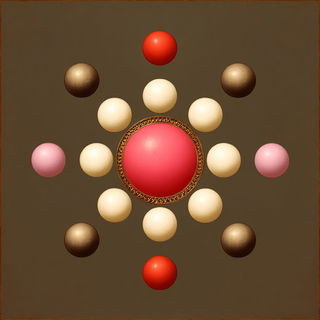 Medalgrain style, Midjourney V7: creative pattern composition