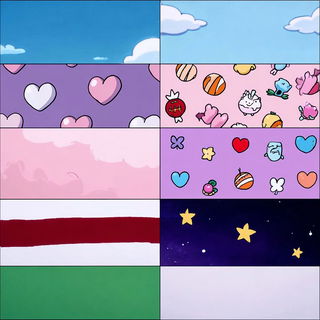 Cumulus Clock Theatre style, Midjourney V7: creative pattern composition