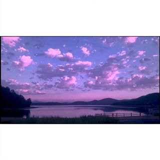 Cumulus Clock Theatre style, Midjourney V7: realistic landscape photograph of quiet dawn
