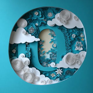 Rusalka Paperworld style, Midjourney V7: typographic composition with large letters