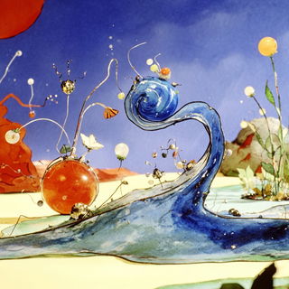 Cloudscript Parade style, Midjourney V7: abstract 3D render