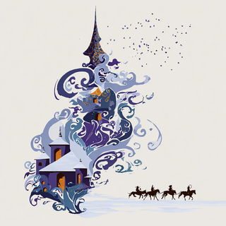 Spirewash style, Midjourney V7: retro fairy-tale illustration