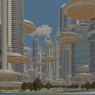 Ruinstucco style, Midjourney V7: megacity with futuristic bioarchitecture