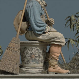 Ruinstucco style, Midjourney V7: traditional folk art
