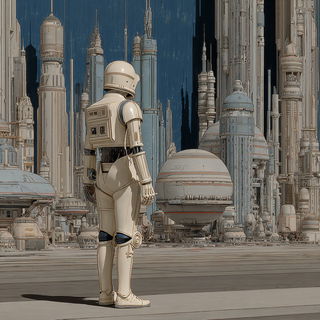 Ruinstucco style, Midjourney V7: cinematic shot from sci-fi movie