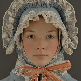 Ruinstucco style, Midjourney V7: photographic portrait of female protagonist