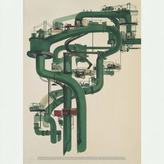 Botanical Satinwork style, Midjourney V7: technical infrastructure blueprint schematics