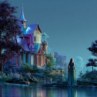 Chromagelics style, Midjourney V7: retro fairy-tale illustration