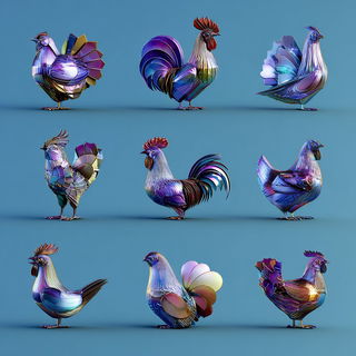 Chromagelics style, Midjourney V7: traditional folk art