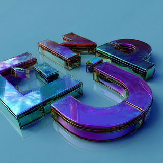 Chromagelics style, Midjourney V7: typographic composition with large letters