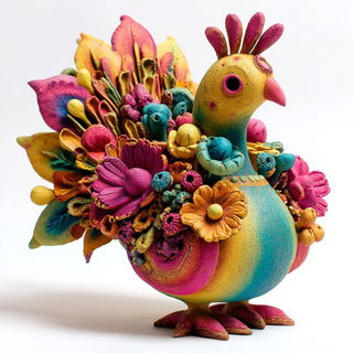 Claycandy Orbit style, Midjourney V7: traditional folk art