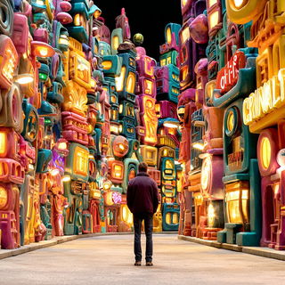 Claycandy Orbit style, Midjourney V7: cinematic shot from sci-fi movie