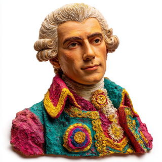 Claycandy Orbit style, Midjourney V7: classical 18th-century oil painting