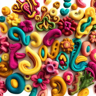 Claycandy Orbit style, Midjourney V7: creative pattern composition