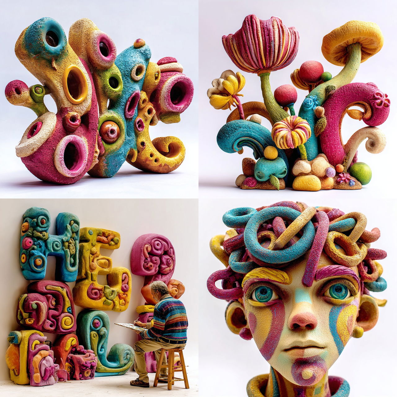 Claycandy Orbit style, Midjourney V7, render 1 of 4
