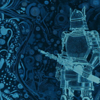 Indigo Folio style, Midjourney V7: concept art character design of retropunk steam knight