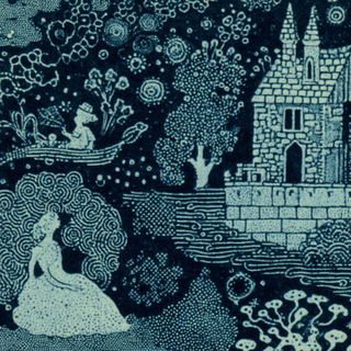 Indigo Folio style, Midjourney V7: retro fairy-tale illustration