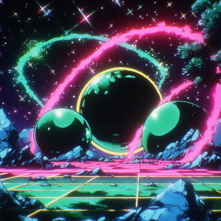 Neon Torrent style, Midjourney V7: abstract 3D render