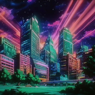 Neon Torrent style, Midjourney V7: megacity with futuristic bioarchitecture
