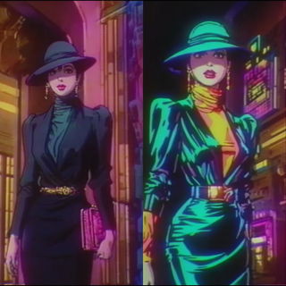 Neon Torrent style, Midjourney V7: haute-couture fashion outfit