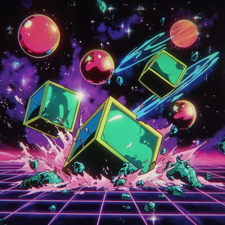 Neon Torrent style, Midjourney V7: creative pattern composition