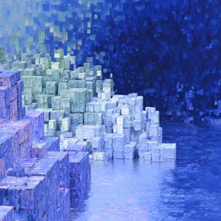Emberfjord Paintworks style, Midjourney V7: abstract 3D render