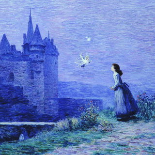 Emberfjord Paintworks style, Midjourney V7: retro fairy-tale illustration