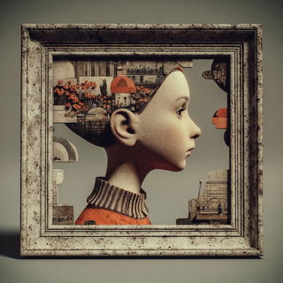 Sepia Machine Vastness style, Midjourney V7: classical 18th-century oil painting