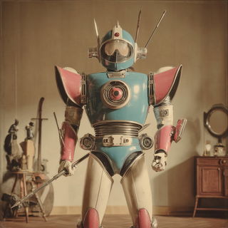 Tidelot Parafair style, Midjourney V7: concept art character design of retropunk steam knight