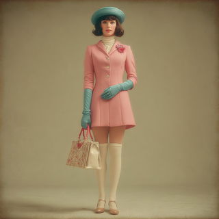 Tidelot Parafair style, Midjourney V7: haute-couture fashion outfit