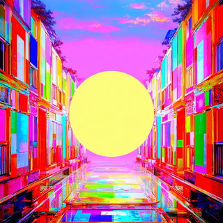 Electric Ink Garden style, Midjourney V7: abstract 3D render