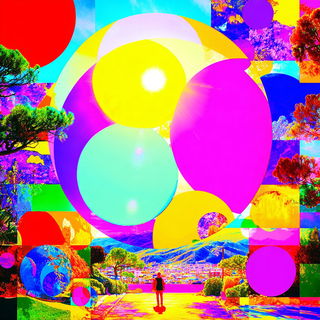 Electric Ink Garden style, Midjourney V7: creative pattern composition