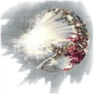 Rococrosshatch style, Midjourney V7: abstract 3D render