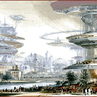 Rococrosshatch style, Midjourney V7: megacity with futuristic bioarchitecture