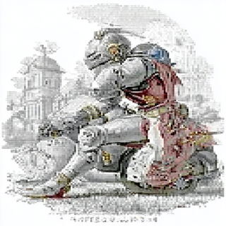 Rococrosshatch style, Midjourney V7: concept art character design of retropunk steam knight