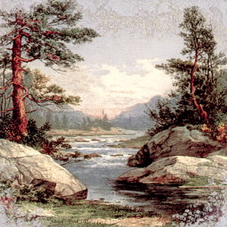 Rococrosshatch style, Midjourney V7: realistic landscape photograph of quiet dawn