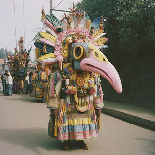 Cinemorphosis style, Midjourney V7: traditional folk art
