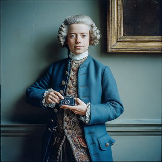 Cinemapilgrimage style, Midjourney V7: classical 18th-century oil painting