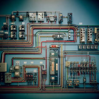 Cinemapilgrimage style, Midjourney V7: technical infrastructure blueprint schematics