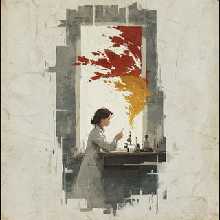 Inkcliffism style, Midjourney V7: editorial illustration for popular scientific magazine cover