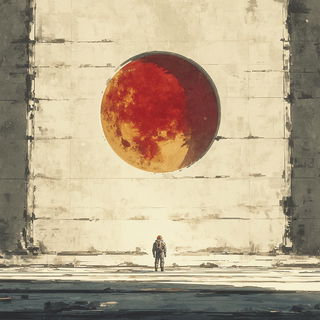 Inkcliffism style, Midjourney V7: cinematic shot from sci-fi movie