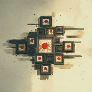 Inkcliffism style, Midjourney V7: creative pattern composition