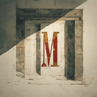 Inkcliffism style, Midjourney V7: typographic composition with large letters