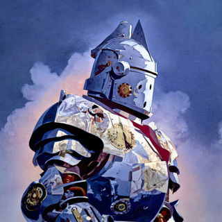 Cumulus Baroque Valleys style, Midjourney V7: concept art character design of retropunk steam knight